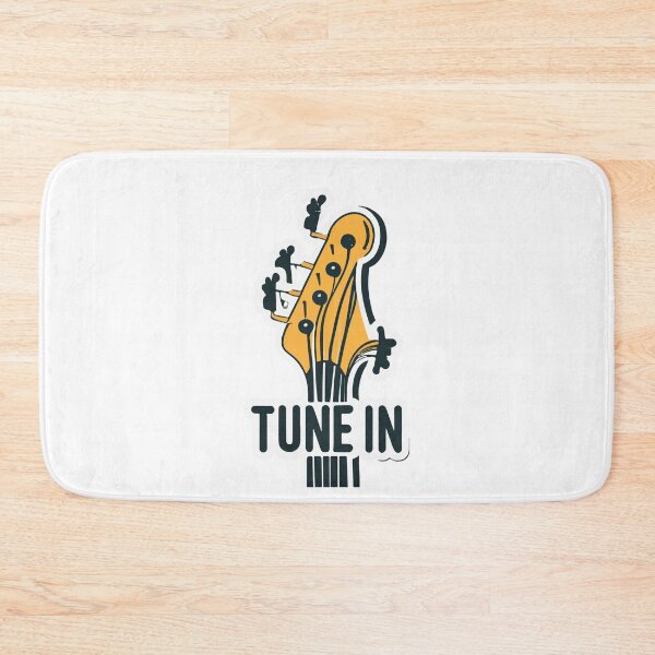 Item preview, Minimalist Bass Guitar Headstock 'Tune In' Design designed and sold by NiftyWrx.
