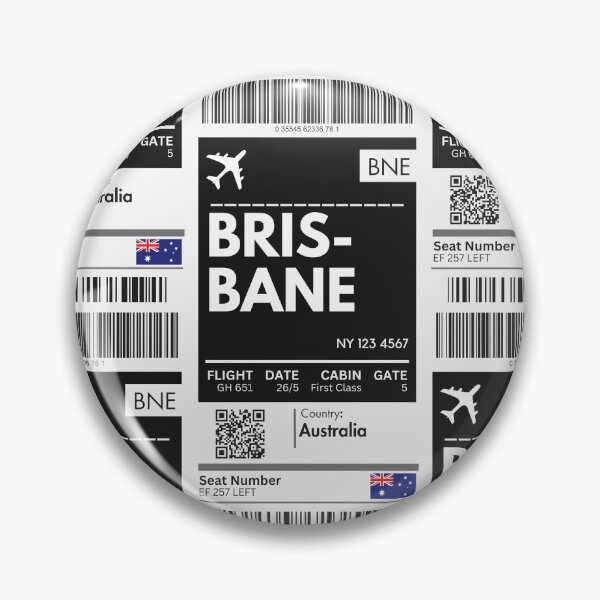 Item preview, Brisbane Airplane Boarding pass designed and sold by RoamInk.
