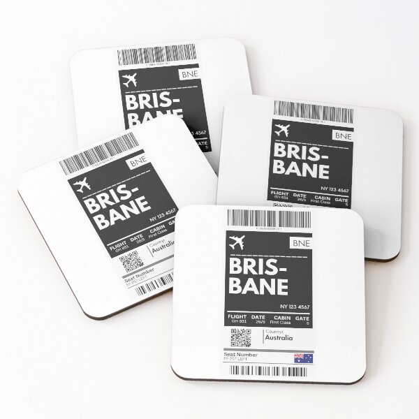 Item preview, Brisbane Airplane Boarding pass designed and sold by RoamInk.