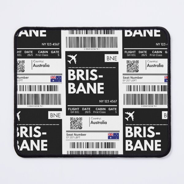 Item preview, Brisbane Airplane Boarding pass designed and sold by RoamInk.