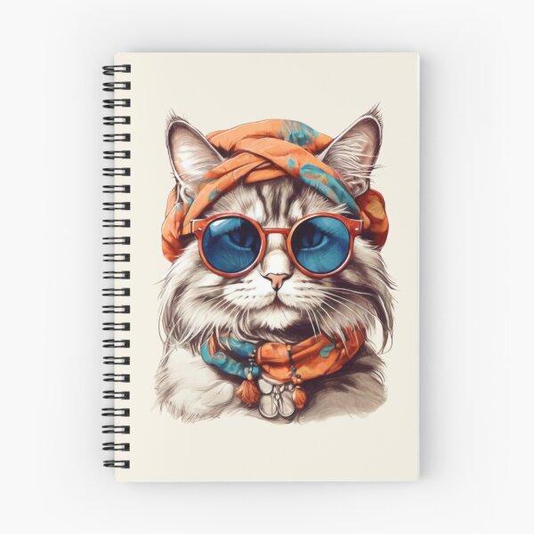 Item preview, Cool cat hippie boho dude in sunglasses and scarf. designed and sold by SaraSumi.
