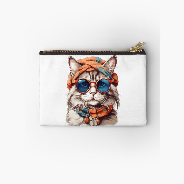 Item preview, Cool cat hippie boho dude in sunglasses and scarf. designed and sold by SaraSumi.