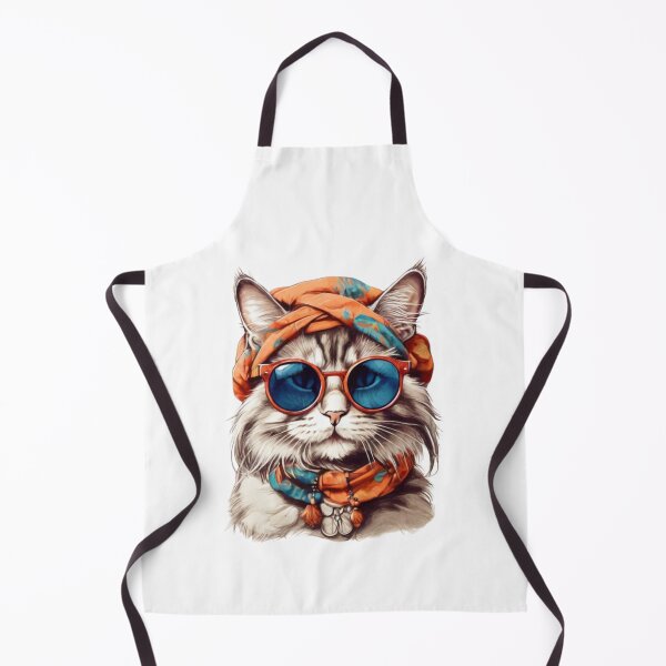 Item preview, Cool cat hippie boho dude in sunglasses and scarf. designed and sold by SaraSumi.