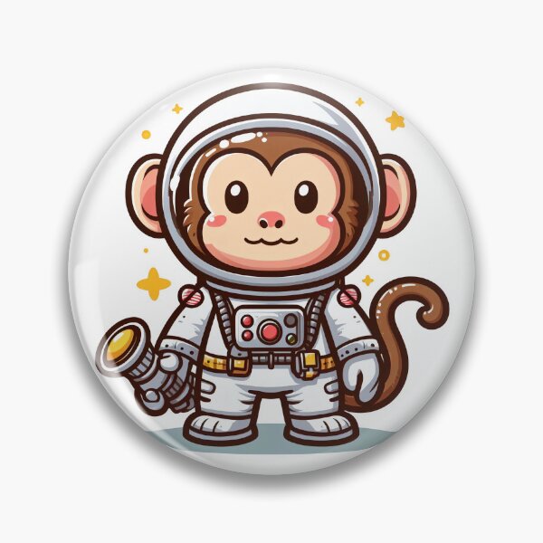 Item preview, cartoon monkey wearing an astronaut costume designed and sold by MzulhilmiZam.