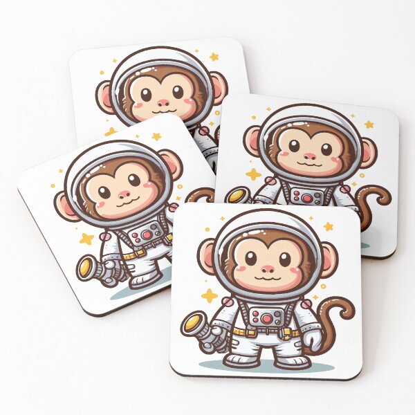 Item preview, cartoon monkey wearing an astronaut costume designed and sold by MzulhilmiZam.