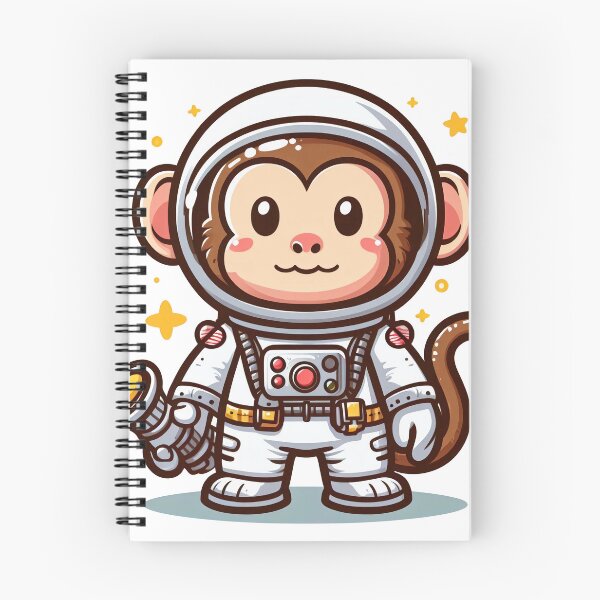 Item preview, cartoon monkey wearing an astronaut costume designed and sold by MzulhilmiZam.