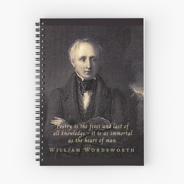 Item preview, William Wordsworth portrait and quote: Poetry is the first and last of all knowledge — it is as immortal as the heart of man.  designed and sold by artbleed.