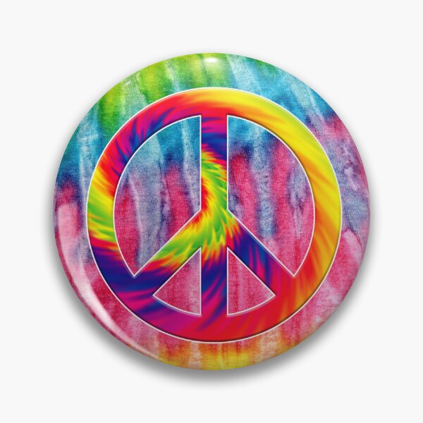 Aperçu de l'œuvre Paix rétro tie-dye arc-en-ciel créée et vendue par DistractedDraws.