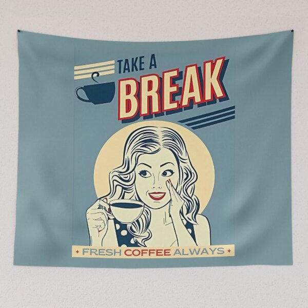 Item preview, Take a Break Fresh Coffee Always - Retro designed and sold by Vicky021.