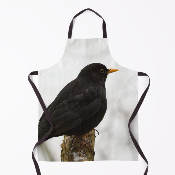 Item preview, Black and white color. Eurasian blackbird designed and sold by Jouko Lehto Photography.