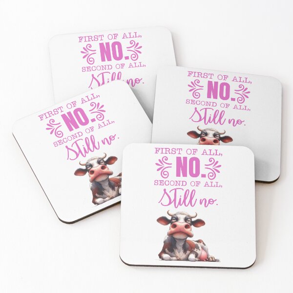 Item preview, Grumpy, 'mooooody' cow saying no  designed and sold by Fantacaroo Designs.