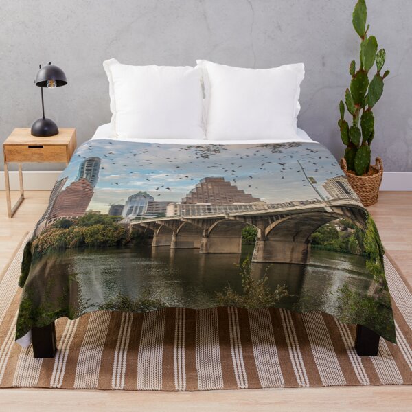 Item preview, Austin Texas Skyline Bats Ladybird Lake designed and sold by oz10.