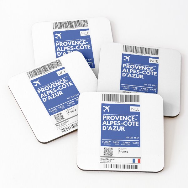 Item preview, Provence-alpes-cote-d'azur Airplane Boarding pass designed and sold by RoamInk.