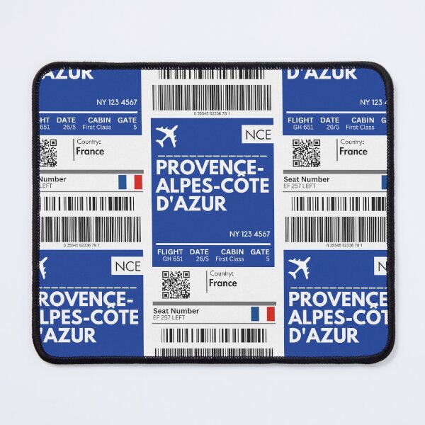 Item preview, Provence-alpes-cote-d'azur Airplane Boarding pass designed and sold by RoamInk.