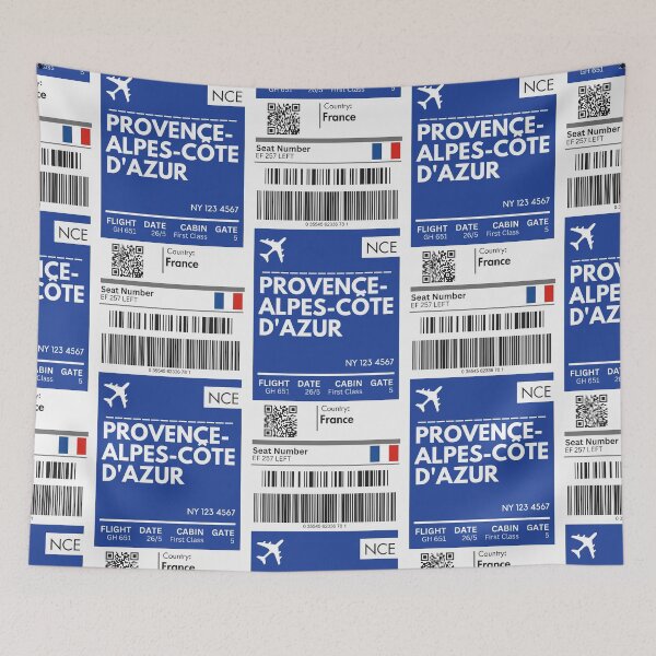 Item preview, Provence-alpes-cote-d'azur Airplane Boarding pass designed and sold by RoamInk.