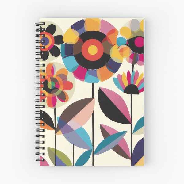 Item preview, Colourful abstract flower art designed and sold by PrettyPinkSkies.