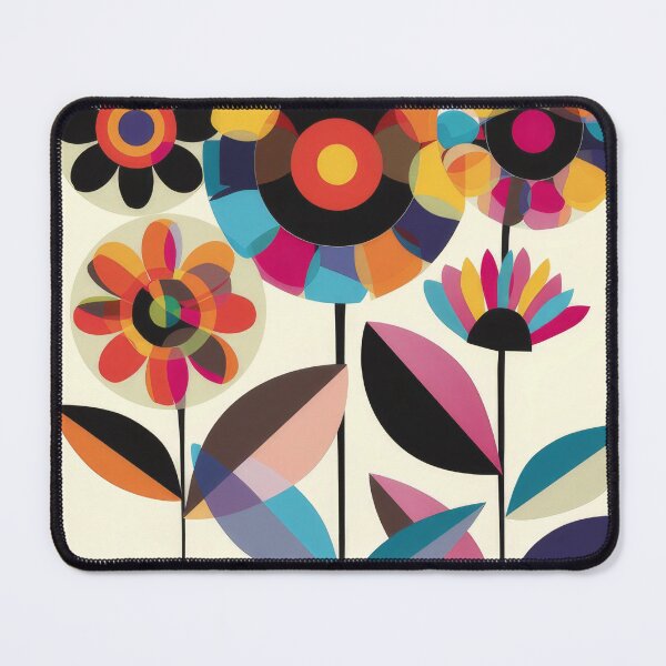 Item preview, Colourful abstract flower art designed and sold by PrettyPinkSkies.