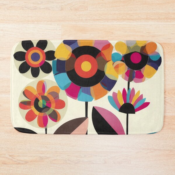 Item preview, Colourful abstract flower art designed and sold by PrettyPinkSkies.