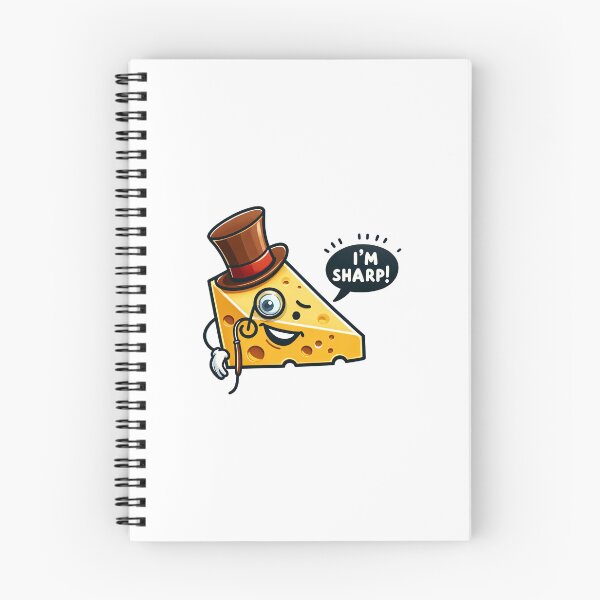 Item preview, I'm Sharp! Dapper Cheese Wedge Sticker designed and sold by EarthNBeyond.