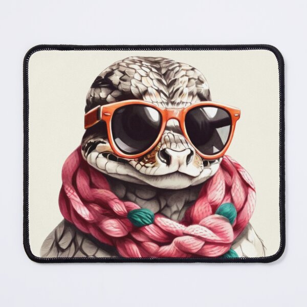 Item preview, Cool snake dude in sunglasses and a knitted scarf. designed and sold by SaraSumi.