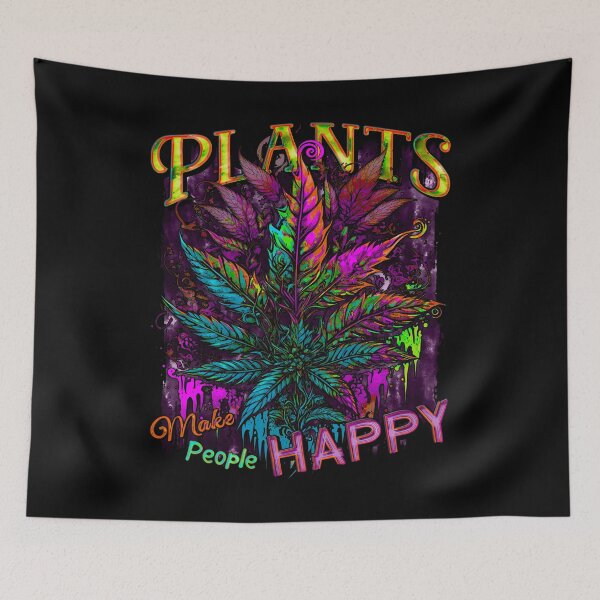 Item preview, Plants Make People Happy Drippy Hemp Cannabis Leaves Purple designed and sold by MindWave THC.