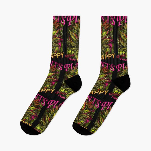 Item preview, Plants Make People Happy Drippy Hemp Cannabis Leaves Yellow Pink designed and sold by MindWave THC.