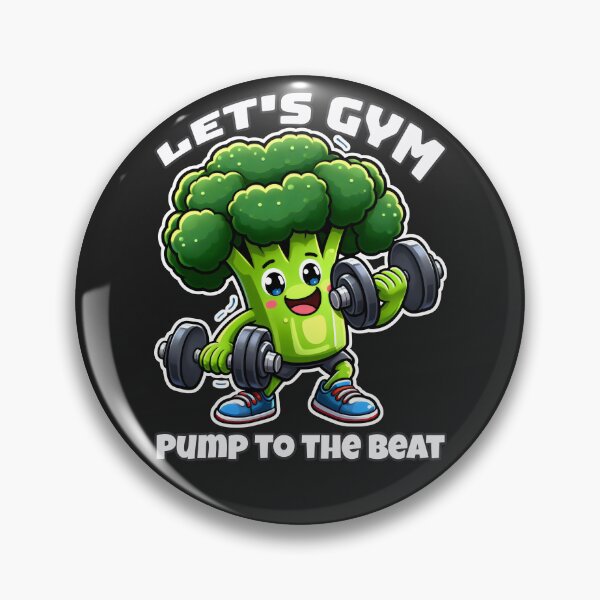 Item preview, Let's Gym: Energize with Broccoli in Red & Blue designed and sold by SplashTastic.