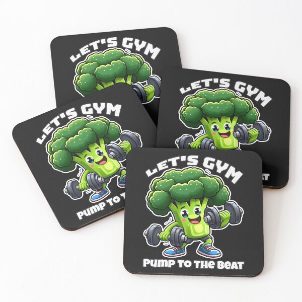 Item preview, Let's Gym: Energize with Broccoli in Red & Blue designed and sold by SplashTastic.