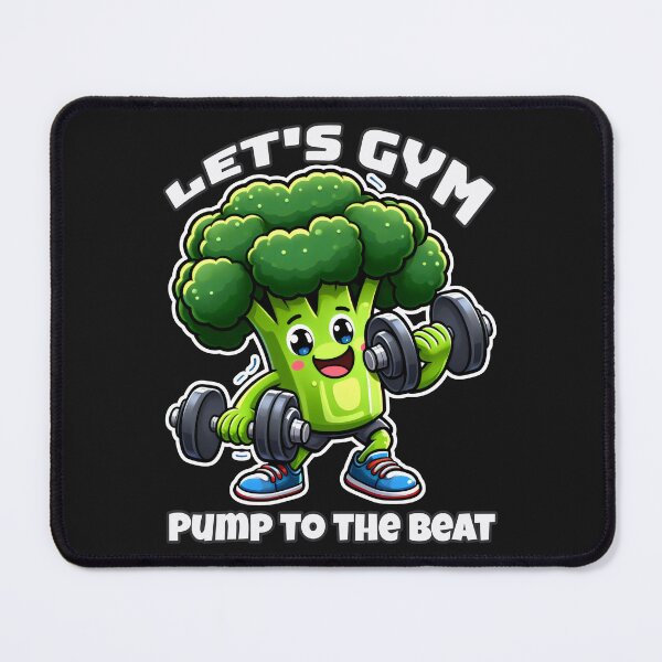 Item preview, Let's Gym: Energize with Broccoli in Red & Blue designed and sold by SplashTastic.