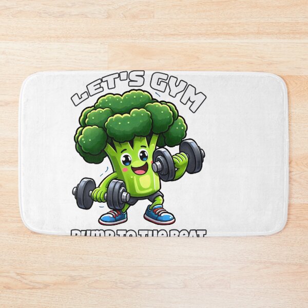 Item preview, Let's Gym: Energize with Broccoli in Red & Blue designed and sold by SplashTastic.