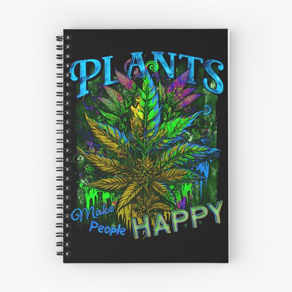 Item preview, Plants Make People Happy Drippy Hemp Cannabis Leaves Neon Blue designed and sold by MindWave THC.