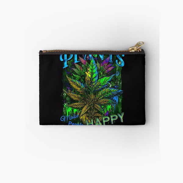 Item preview, Plants Make People Happy Drippy Hemp Cannabis Leaves Neon Blue designed and sold by MindWave THC.