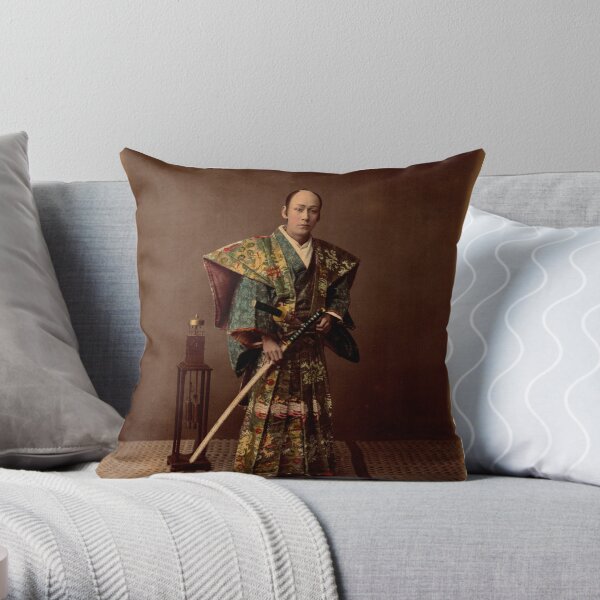 Samurai, 1890s, Japan Throw Pillow