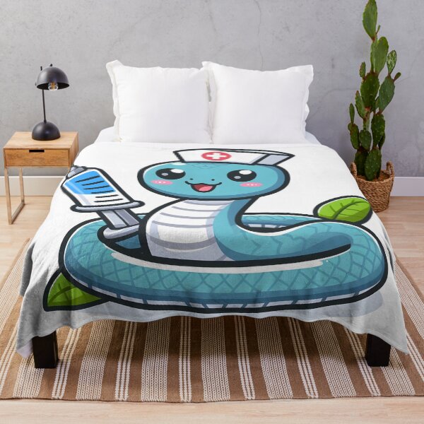 Item preview, Kawaii Snake With Nurse Uniform designed and sold by CanvasCutie.
