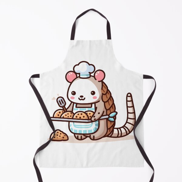 Item preview, Kawaii Armadillo With Apron designed and sold by CanvasCutie.