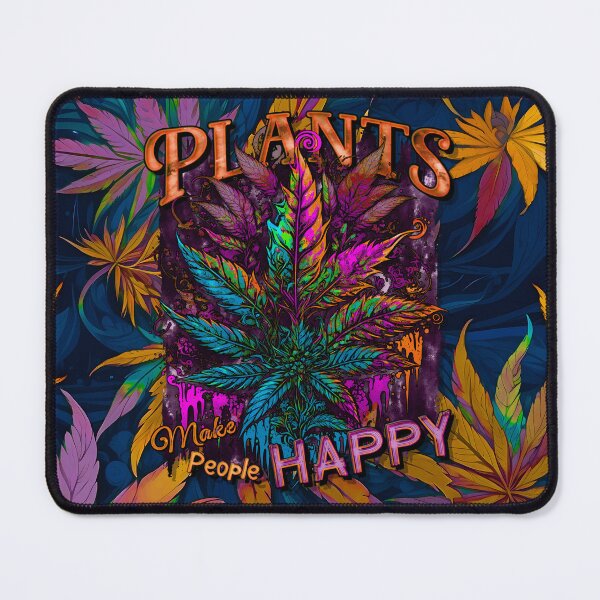 Item preview, Plants Make People Happy Drippy Hemp Cannabis Leaves Pattern designed and sold by MindWave THC.
