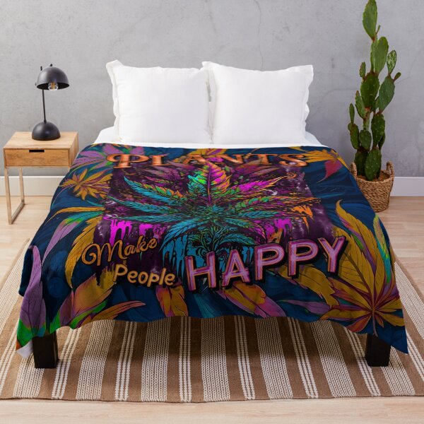 Item preview, Plants Make People Happy Drippy Hemp Cannabis Leaves Pattern designed and sold by MindWave THC.