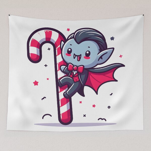 Item preview, Kawaii Whimsical Vampire With Bowtie designed and sold by CanvasCutie.