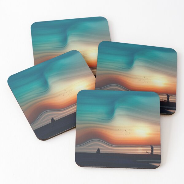 Item preview, Ocean Dawn - Abstract Beach Scene At Sunrise designed and sold by Dyrk Wyst Redbubble Shop.