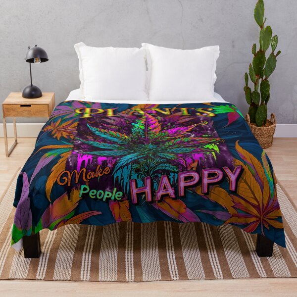 Item preview, Plants Make People Happy Drippy Hemp Cannabis Leaves Pattern designed and sold by MindWave THC.