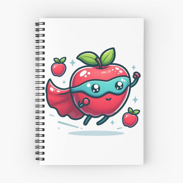 Item preview, Kawaii Apple With Superhero Cape Flying designed and sold by CanvasCutie.