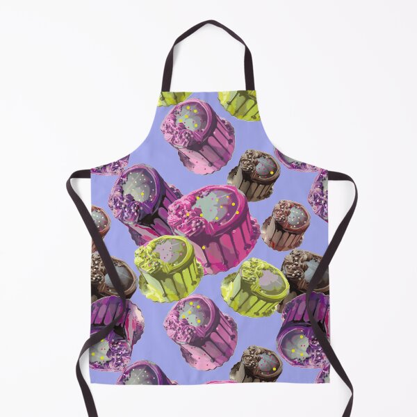 Item preview, Cakes with Sprinkles - Colorful Cakes and Yellow Hearts on Purple Background - Photography designed and sold by Victoria Rose.
