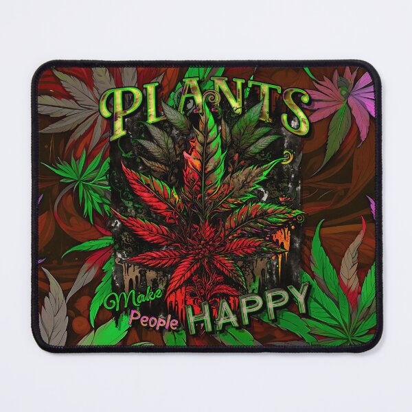 Item preview, Plants Make People Happy Drippy Hemp Cannabis Leaves Pattern designed and sold by MindWave THC.