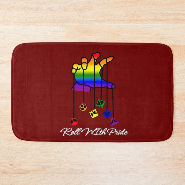 Item preview, LGBTQIA+ DND Rainbow Pride Flag, Rainbow Roll With Pride Design, Gay Dungeon Master designed and sold by Travelslightly.