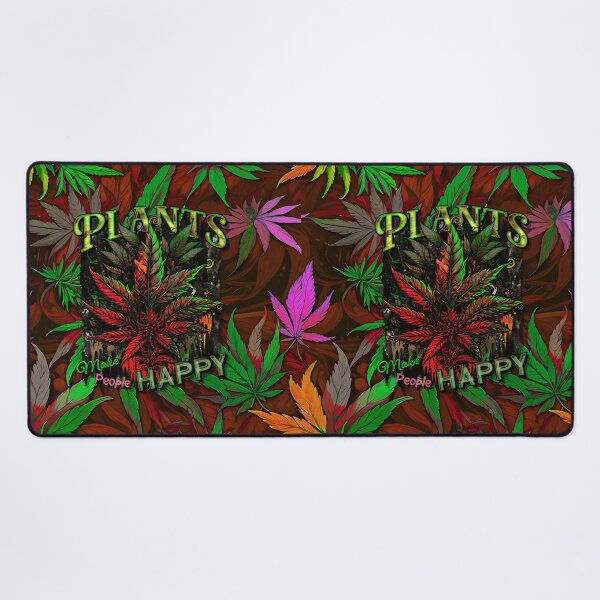 Item preview, Plants Make People Happy Drippy Hemp Cannabis Leaves Pattern designed and sold by MindWave THC.