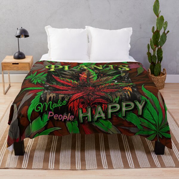Item preview, Plants Make People Happy Drippy Hemp Cannabis Leaves Pattern designed and sold by MindWave THC.
