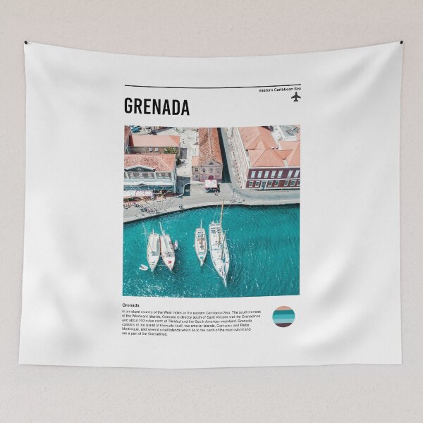 Item preview, Visit Grenada (minimal travel poster) designed and sold by RabbitK.