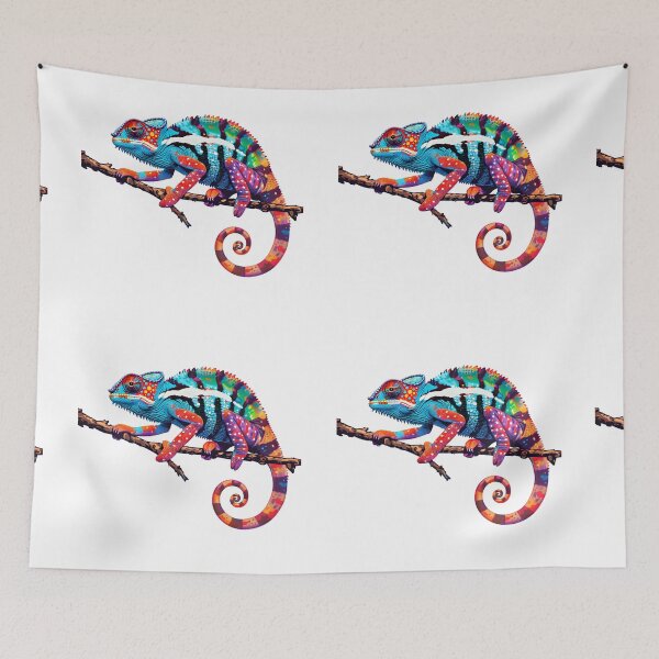 Item preview, Panther chameleon clings to a branch, bright and beautiful colors. #6 designed and sold by kizenya.