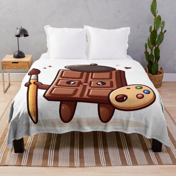 Item preview, Kawaii Chocolate With Artist'S Beret Painting designed and sold by CanvasCutie.