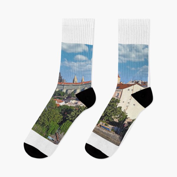 Item preview, View from the bank of the Vltava river to the Prague castle and old town designed and sold by goceris.